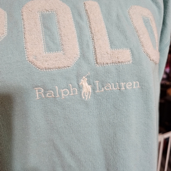 Large Logo Ralph Lauren Light Blue Sweatshirt Size SP - Picture 7 of 7